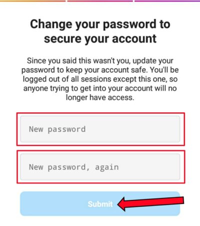 Change your password to secure your account