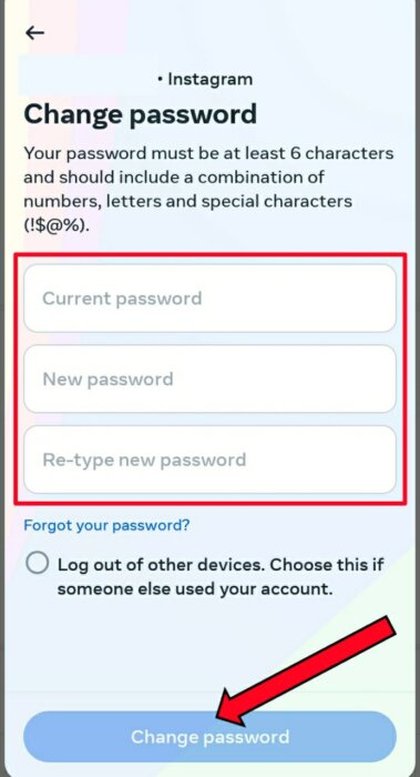 set New password